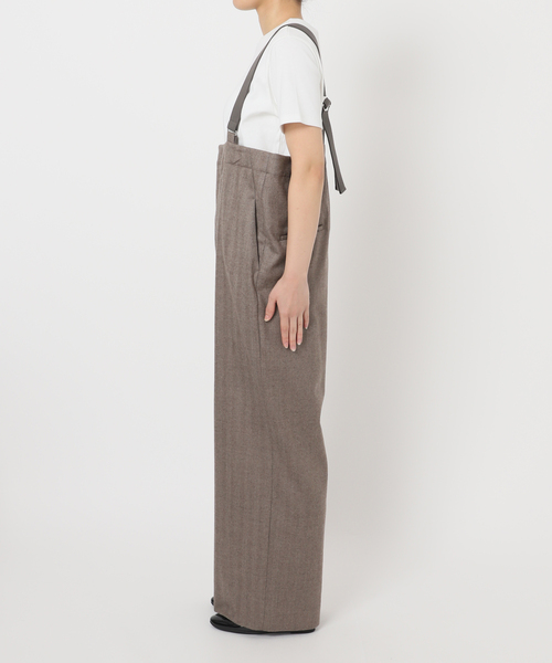 WEB限定】IENA LA BOUCLE サキソニーオーバーパンツ（サロペット