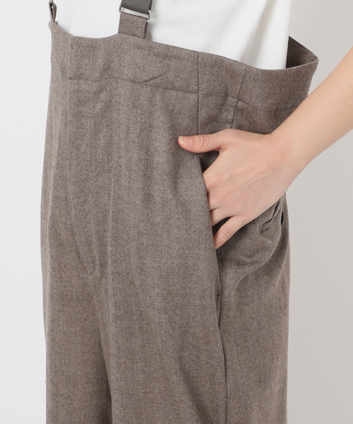 WEB限定】IENA LA BOUCLE サキソニーオーバーパンツ（サロペット