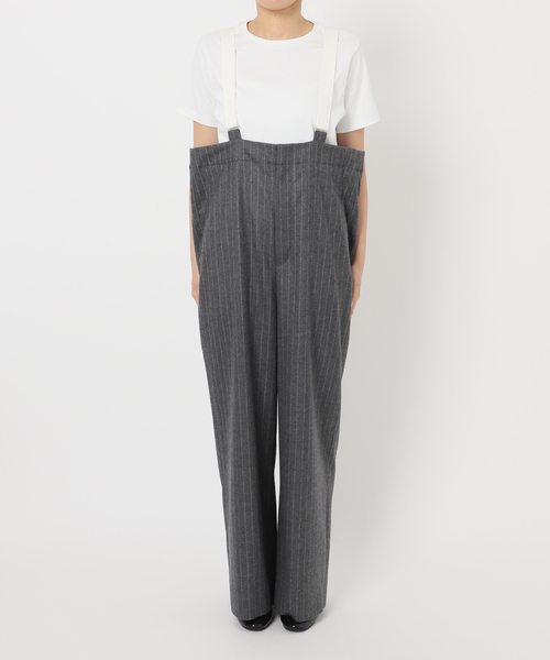 IENA LA BOUCLE(イエナラブークル)の「【WEB限定】IENA LA BOUCLE サキソニーオーバーパンツ(サロペット/オーバーオール・レディース・ウッド/ライトグレー・38/36)」の12枚目の写真