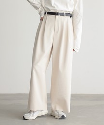 for/c（フォーシー）の「[低身長/高身長向けサイズ有]ドライピケタックワイドパンツ【サスティナブル】（その他パンツ）」