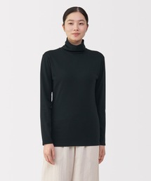無印良品(ムジルシリョウヒン)の婦人 あったか綿 厚手 タートルネック長袖Tシャツ(インナーウェア/肌着)