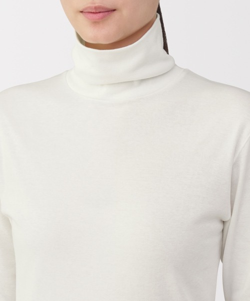無印良品(ムジルシリョウヒン)の「婦人 あったか綿 厚手 タートルネック長袖Tシャツ(インナーウェア/肌着・レディース・ライトピンク/ブラック/グレー系/オフホワイト・XL/L/M/S)」の11枚目の写真