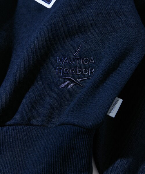 NAUTICA（ノーティカ）の「Reebok × NAUTICA/リーボック × ノーティカ 【Exclusive】ヘビーウェイト クルーネック ダブルネーム アーチロゴスウェット/ショート丈スウェット（スウェット・レディース・ライトグレー/ネイビー・ﾌﾘ-）」の9枚目の写真