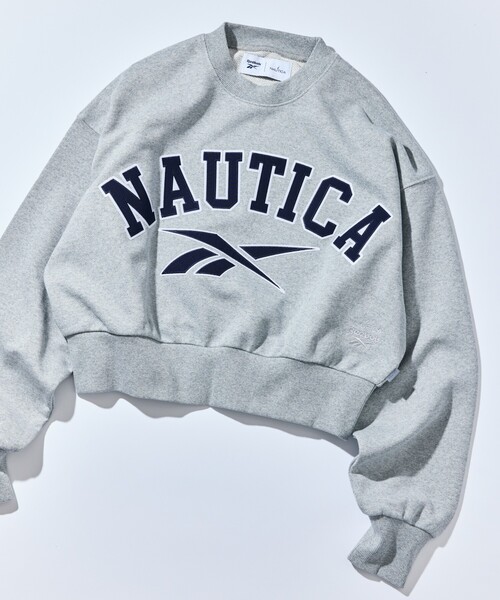 NAUTICA（ノーティカ）の「Reebok × NAUTICA/リーボック × ノーティカ 【Exclusive】ヘビーウェイト クルーネック ダブルネーム アーチロゴスウェット/ショート丈スウェット（スウェット・レディース・ライトグレー/ネイビー・ﾌﾘ-）」の18枚目の写真