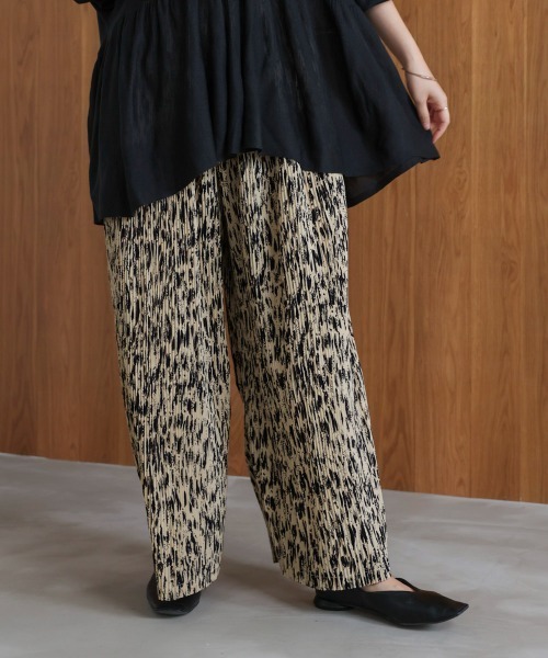 Bou Jeloud（ブージュルード）の「ニュアンス柄パンツ（その他パンツ・レディース・ブラック/ベージュ・FREE）」の5枚目の写真