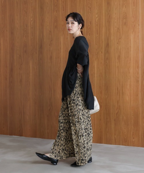 Bou Jeloud（ブージュルード）の「ニュアンス柄パンツ（その他パンツ・レディース・ブラック/ベージュ・FREE）」の9枚目の写真