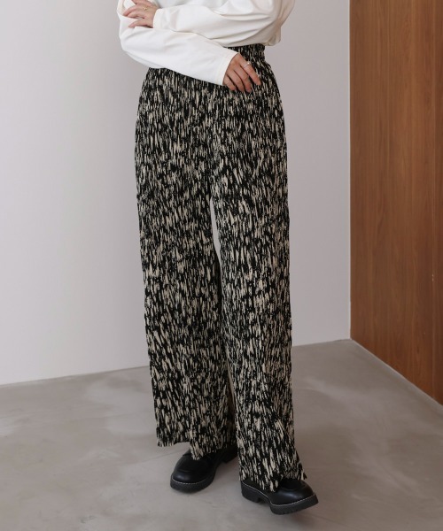 Bou Jeloud（ブージュルード）の「ニュアンス柄パンツ（その他パンツ・レディース・ブラック/ベージュ・FREE）」の19枚目の写真
