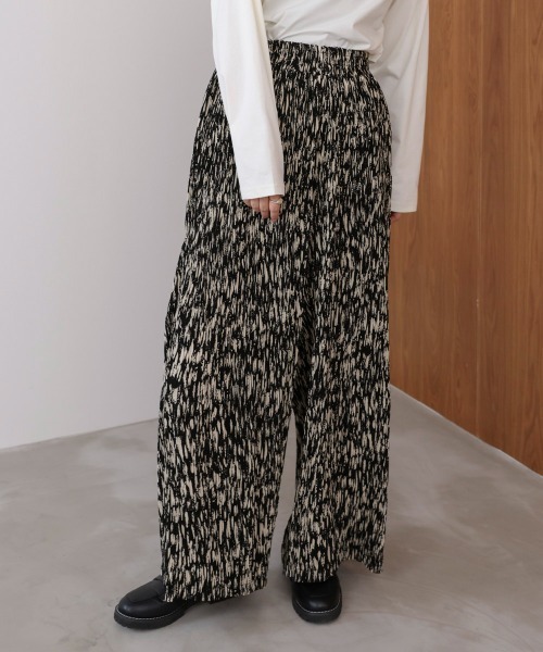 Bou Jeloud（ブージュルード）の「ニュアンス柄パンツ（その他パンツ・レディース・ブラック/ベージュ・FREE）」の21枚目の写真