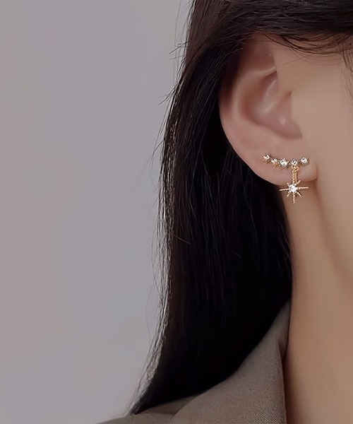 blackdia ocean(ブラックダイヤオーシャン)の「blackdia ocean ジルコニア シャインピアス/イヤリング(ピアス(両耳用)・レディース・ゴールド系その他/ゴールド/シルバー系その他/シルバー・FREE)」の7枚目の写真