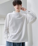 ETELIO（エテリオ）の「コットンポンチモックネックロングTシャツ（Tシャツ/カットソー・M）」