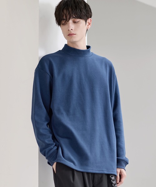 ETELIO（エテリオ）の「コットンポンチ/フェイクスウェード モックネックロングTシャツ（Tシャツ/カットソー・メンズ・ブラウン/ブラック/ブルーグリーン/チャコール/ワイン/ホワイト/ブラック系/グレー系/アイボリー系・S/XL/L/M）」の16枚目の写真