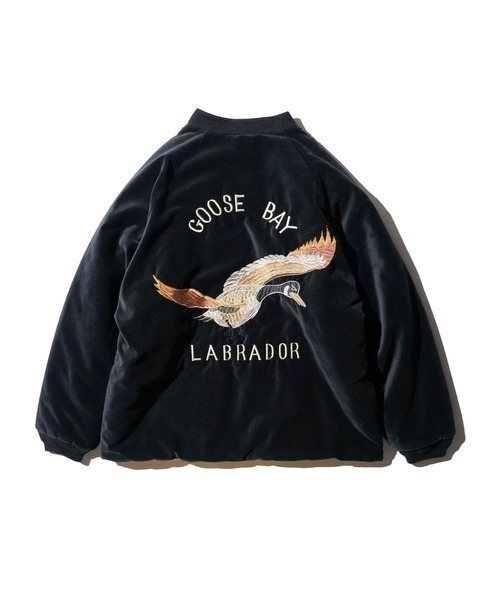THRIFTY LOOK(スリフティールック)の「THRIFTY LOOK スリフティルック / SOUVENIR GOOSE BAY LINED JACKET(スカジャン・メンズ・ブラック/ワイン/ブラック系1・MEDIUM/LARGE/X-SMALL)」の2枚目の写真