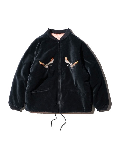 THRIFTY LOOK(スリフティールック)の「THRIFTY LOOK スリフティルック / SOUVENIR GOOSE BAY LINED JACKET(スカジャン・メンズ・ブラック/ワイン/ブラック系1・MEDIUM/LARGE/X-SMALL)」の5枚目の写真