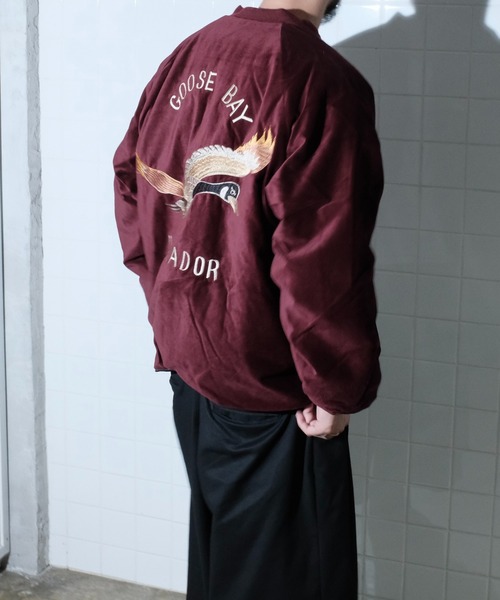 THRIFTY LOOK(スリフティールック)の「THRIFTY LOOK スリフティルック / SOUVENIR GOOSE BAY LINED JACKET(スカジャン・メンズ・ブラック/ワイン/ブラック系1・MEDIUM/LARGE/X-SMALL)」の8枚目の写真
