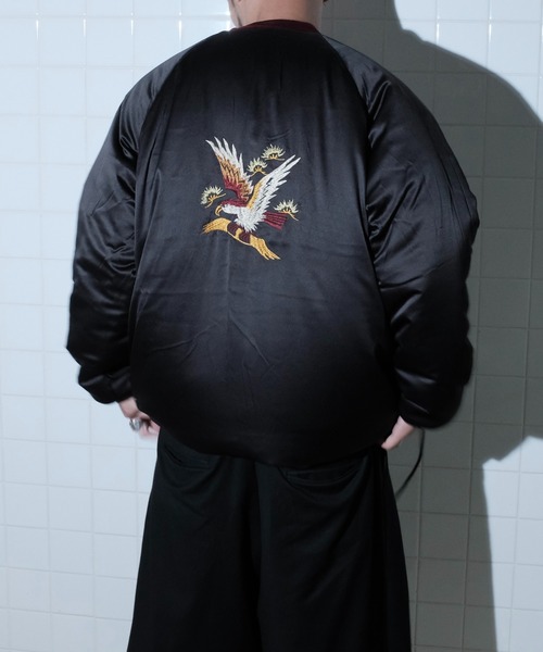 THRIFTY LOOK(スリフティールック)の「THRIFTY LOOK スリフティルック / SOUVENIR GOOSE BAY LINED JACKET(スカジャン・メンズ・ブラック/ワイン/ブラック系1・MEDIUM/LARGE/X-SMALL)」の13枚目の写真