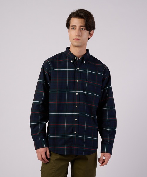 Eddie Bauer(エディーバウアー)の「オックス ストライプ / チェック ボタンダウンシャツ(シャツ/ブラウス・メンズ・グリーン系その他/ブルー/ブルー系その他/ブラック系その他/ピンク/グリーン/グレー/ライトブルー/ダークグリーン系/グリーン系その他2・XXL/M/S/XL/L)」の7枚目の写真