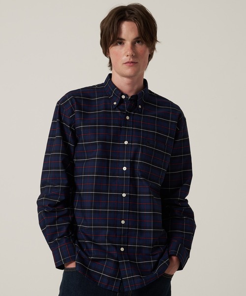 Eddie Bauer(エディーバウアー)の「オックス ストライプ / チェック ボタンダウンシャツ(シャツ/ブラウス・メンズ・グリーン系その他/ブルー/ブルー系その他/ブラック系その他/ピンク/グリーン/グレー/ライトブルー/ダークグリーン系/グリーン系その他2・XXL/M/S/XL/L)」の2枚目の写真