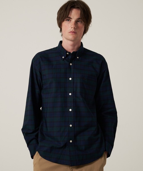 Eddie Bauer(エディーバウアー)の「オックス ストライプ / チェック ボタンダウンシャツ(シャツ/ブラウス・メンズ・グリーン系その他/ブルー/ブルー系その他/ブラック系その他/ピンク/グリーン/グレー/ライトブルー/ダークグリーン系/グリーン系その他2・XXL/M/S/XL/L)」の9枚目の写真