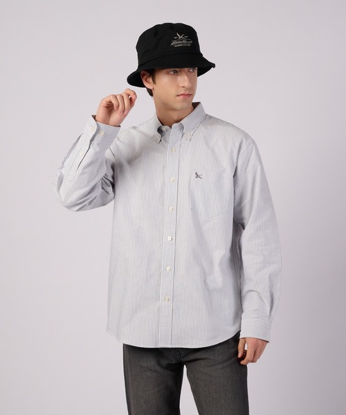 Eddie Bauer(エディーバウアー)の「オックス ストライプ / チェック ボタンダウンシャツ(シャツ/ブラウス・メンズ・グリーン系その他/ブルー/ブルー系その他/ブラック系その他/ピンク/グリーン/グレー/ライトブルー/ダークグリーン系/グリーン系その他2・XXL/M/S/XL/L)」の3枚目の写真
