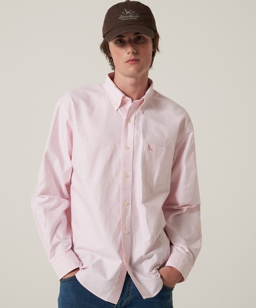 Eddie Bauer(エディーバウアー)の「オックス ストライプ / チェック ボタンダウンシャツ(シャツ/ブラウス・メンズ・グリーン系その他/ブルー/ブルー系その他/ブラック系その他/ピンク/グリーン/グレー/ライトブルー/ダークグリーン系/グリーン系その他2・XXL/M/S/XL/L)」の10枚目の写真
