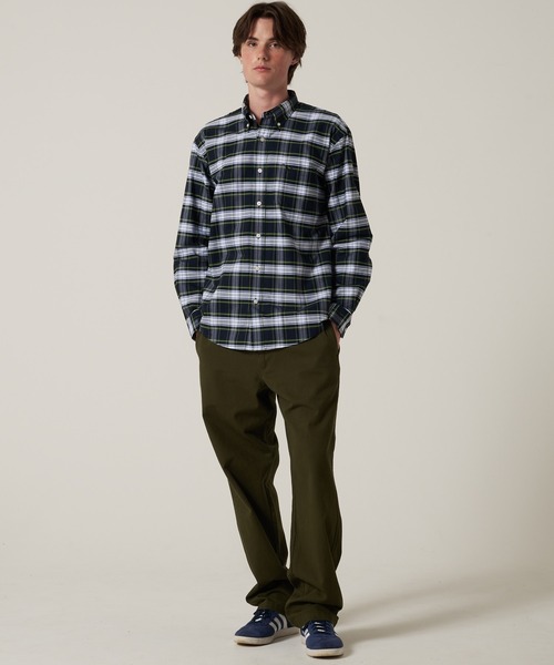 Eddie Bauer(エディーバウアー)の「オックス ストライプ / チェック ボタンダウンシャツ(シャツ/ブラウス・メンズ・グリーン系その他/ブルー/ブルー系その他/ブラック系その他/ピンク/グリーン/グレー/ライトブルー/ダークグリーン系/グリーン系その他2・XXL/M/S/XL/L)」の11枚目の写真