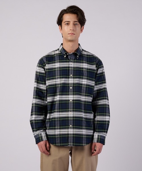 Eddie Bauer(エディーバウアー)の「オックス ストライプ / チェック ボタンダウンシャツ(シャツ/ブラウス・メンズ・グリーン系その他/ブルー/ブルー系その他/ブラック系その他/ピンク/グリーン/グレー/ライトブルー/ダークグリーン系/グリーン系その他2・XXL/M/S/XL/L)」の22枚目の写真