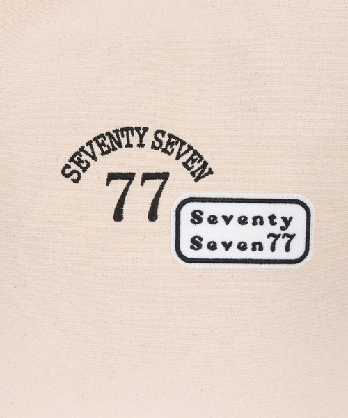 seventy seven（セブンティセブン）の「mko13169-embroidery newspaper bag(77arch) ニュースペーパーバッグ(7725W330)（ショルダーバッグ・メンズ・ナチュラル/ブラック・FREE）」の21枚目の写真