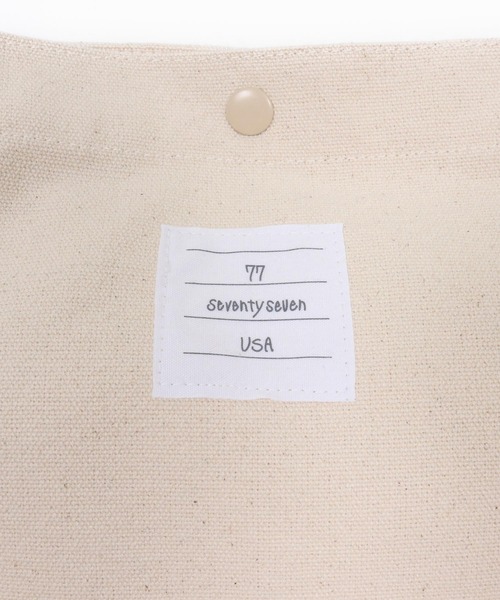 seventy seven（セブンティセブン）の「mko13169-embroidery newspaper bag(77arch) ニュースペーパーバッグ(7725W330)（ショルダーバッグ・メンズ・ナチュラル/ブラック・FREE）」の22枚目の写真