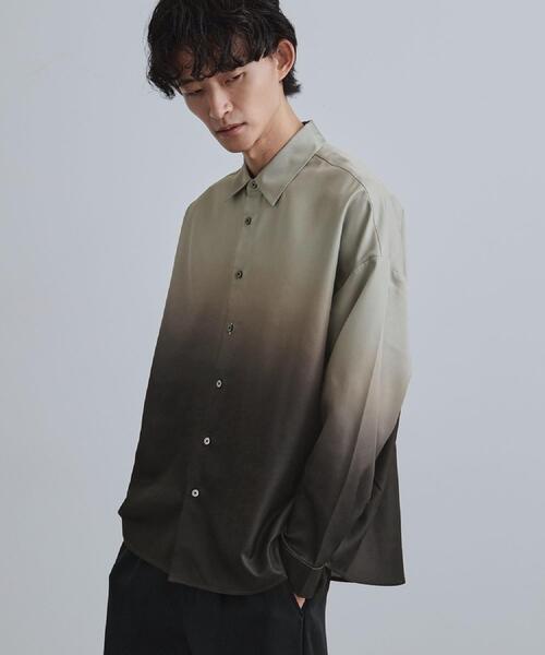 tk.TAKEO KIKUCHI（ティーケータケオキクチ）の「【選べる7色】オーバーとろみシャツ（シャツ/ブラウス・メンズ・ホワイト/ブラック系/ブラック/ネイビー系/グレー系/ダークグリーン/ダークブラウン系・02/01/03）」の18枚目の写真