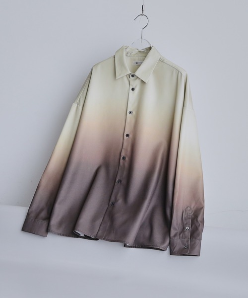 tk.TAKEO KIKUCHI（ティーケータケオキクチ）の「【選べる7色】オーバーとろみシャツ（シャツ/ブラウス・メンズ・ホワイト/ブラック系/ブラック/ネイビー系/グレー系/ダークグリーン/ダークブラウン系・02/01/03）」の5枚目の写真