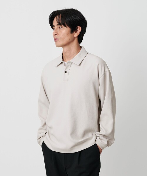 H BEAUTY&YOUTH ニットポロシャツ　グレー　ホワイト　2点まとめ FUSION TWILL 2B ポロシャツ マルチ機能（Tシャツ/カットソー