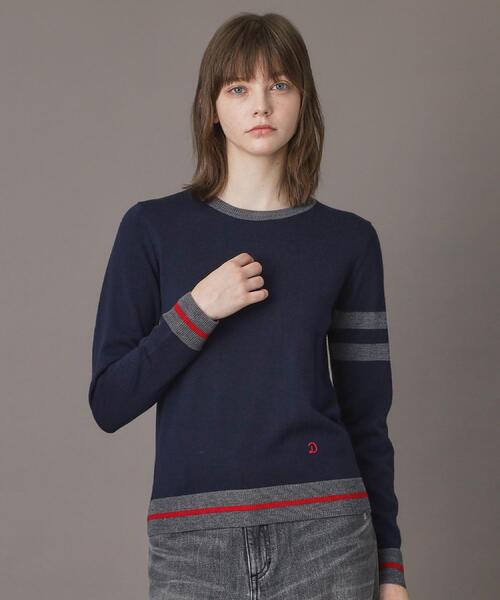 DRESSTERIOR(ドレステリア)の「ファインメリノクルーネックラインプルオーバー(ニット/セーター・レディース・ネイビー/サックスブルー・34/36/38)」の3枚目の写真