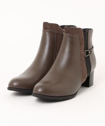 HEAL ME | heal me ヒールミー レディース ビット付きサイドゴアショートブーツ【滑りにくい/暖か裏起毛】エブリキレイ 225303(ブーツ)