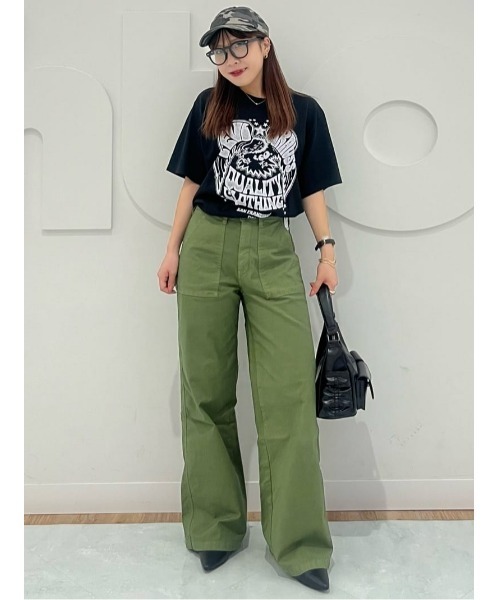 Right-on（ライトオン）の「【HONEYSUCKLE ROSE】総柄ツイルキャップ（キャップ・レディース・ダークグレー/ブラウン/オリーブ・フリー）」の16枚目の写真