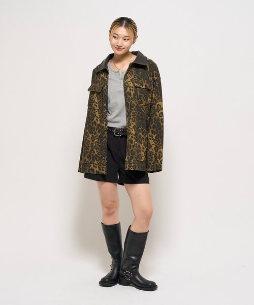WHO'S WHO gallery(フーズフーギャラリー)の「レオパードカバーオール(カバーオール・レディース・ブラウン/ダークブラウン・FREE)」の8枚目の写真