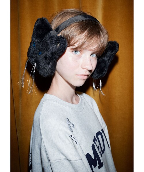 mmts（マミタス）の「猫イヤーマフ（その他・レディース・ブラック・ONE SIZE）」の2枚目の写真
