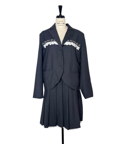 セール】lace frill bijou jacket（テーラードジャケット）｜HONEY MI