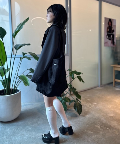 HONEY MI HONEY（ハニーミーハニー）の「lace frill bijou jacket（テーラードジャケット・レディース・ネイビー/グレー/ブラック・FREE）」の6枚目の写真