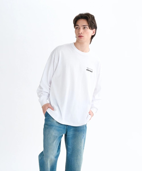 ELEMENT(エレメント)の「ELEMENT メンズ NUMBER LS ロンT 【2025年秋冬モデル】/エレメントバックプリントビックシルエット長袖ロンT(Tシャツ/カットソー・メンズ・ブラック系その他/ブラック/ホワイト・X-LARGE/LARGE/MEDIUM)」の4枚目の写真