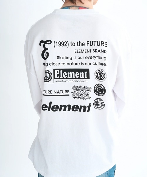 ELEMENT(エレメント)の「ELEMENT メンズ NUMBER LS ロンT 【2025年秋冬モデル】/エレメントバックプリントビックシルエット長袖ロンT(Tシャツ/カットソー・メンズ・ブラック系その他/ブラック/ホワイト・X-LARGE/LARGE/MEDIUM)」の6枚目の写真