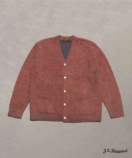 JOURNAL STANDARD J.S HOMESTEAD(ジャーナルスタンダードホームステッド)の「J.S.Homestead / アルパカ 混 ヘザー カーディガン(カーディガン/ボレロ・メンズ・ピンク/ブラック系その他/マスタード/ブルー系その他・LARGE/MEDIUM)」の4枚目の写真