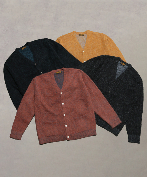 JOURNAL STANDARD J.S HOMESTEAD(ジャーナルスタンダードホームステッド)の「J.S.Homestead / アルパカ 混 ヘザー カーディガン(カーディガン/ボレロ・メンズ・ピンク/ブラック系その他/マスタード/ブルー系その他・LARGE/MEDIUM)」の10枚目の写真