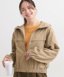 【S-LL】気楽にさらりと羽織れる 大人のフードブルゾン