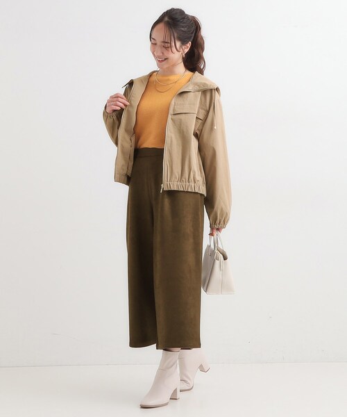 DRESKIP(ドレスキップ)の「【S-LL】気楽にさらりと羽織れる 大人のフードブルゾン(ブルゾン・レディース・ネイビー/ブラウン系/キャメル・01/02/03/04)」の10枚目の写真