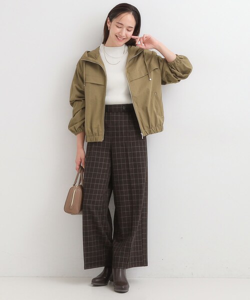 DRESKIP(ドレスキップ)の「【S-LL】気楽にさらりと羽織れる 大人のフードブルゾン(ブルゾン・レディース・ネイビー/ブラウン系/キャメル・01/02/03/04)」の14枚目の写真