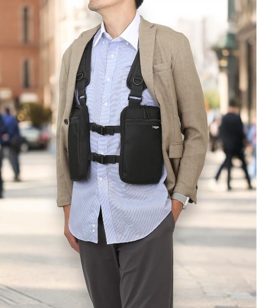 Rename(リネーム)の「Rename CORDURA ベスト型 ボディショルダーバッグ(ボディバッグ/ウエストポーチ・メンズ・ブラック・FREE)」の2枚目の写真