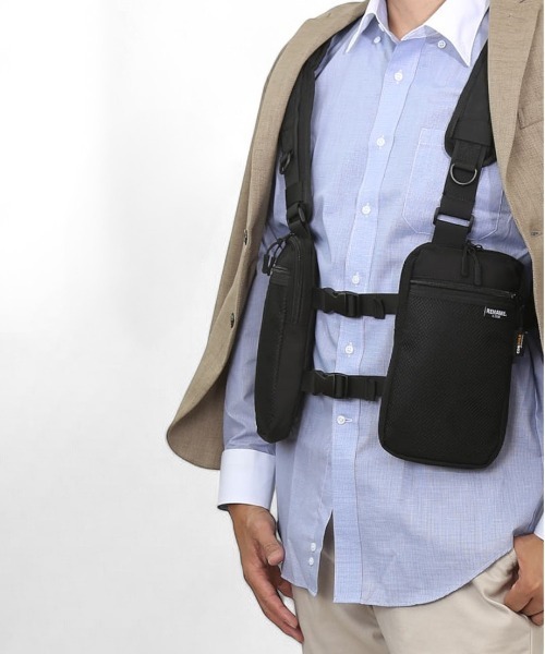 Rename(リネーム)の「Rename CORDURA ベスト型 ボディショルダーバッグ(ボディバッグ/ウエストポーチ・メンズ・ブラック・FREE)」の8枚目の写真