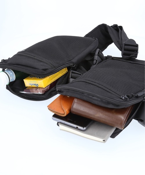 Rename(リネーム)の「Rename CORDURA ベスト型 ボディショルダーバッグ(ボディバッグ/ウエストポーチ・メンズ・ブラック・FREE)」の10枚目の写真