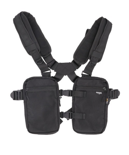 Rename(リネーム)の「Rename CORDURA ベスト型 ボディショルダーバッグ(ボディバッグ/ウエストポーチ・メンズ・ブラック・FREE)」の12枚目の写真