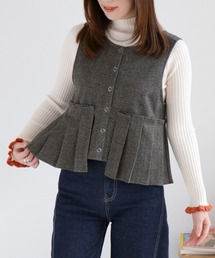 cepo | 〈セットアップ対応〉2wayプリーツツイードベスト(ベスト)